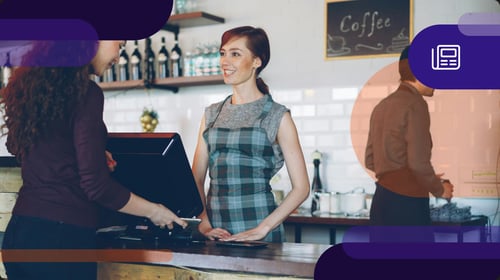 Customer paying at checkout