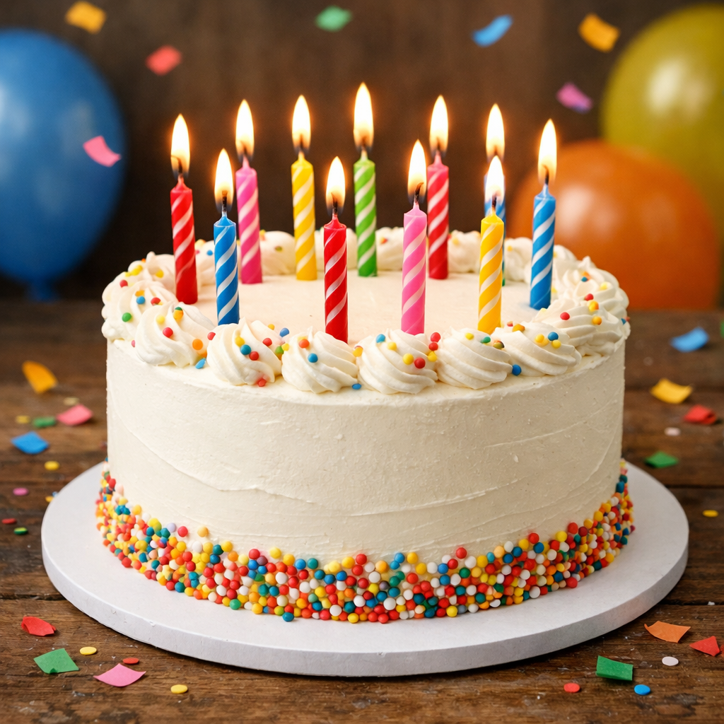cake with candles